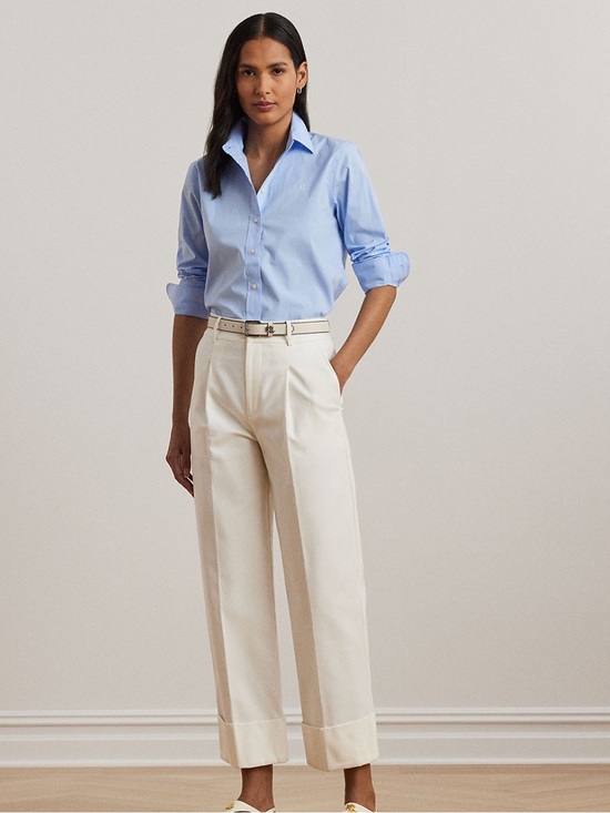 Lauren Ralph Lauren Tops - NWT - Lauren Ralph Lauren Womens Blue Stretch Non Iron Button Down Shirt $100
